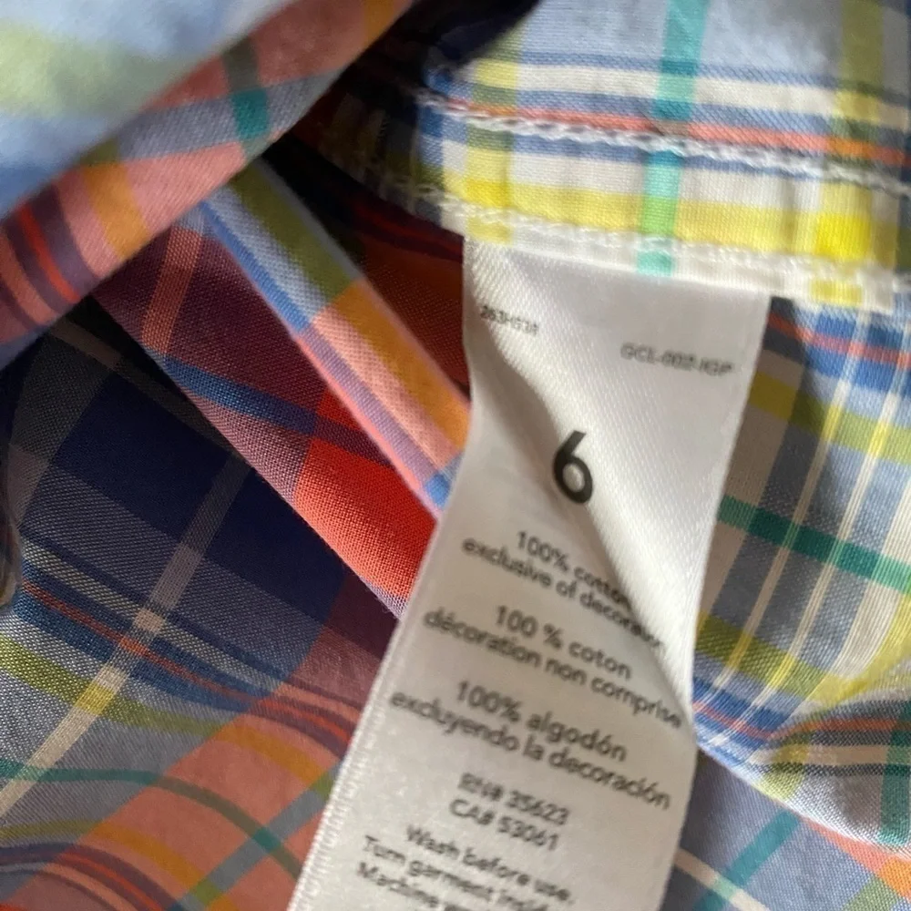 Carter's, Boys, Button Down Shirt, Plaid, Size 6